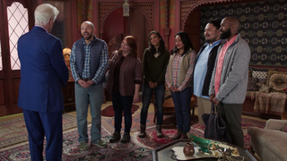 Michael Schur on the <i>Good Place</i> committee: There’s a reason they’re “dressed like hikers from Oregon”
